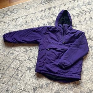 Llbean women’s pullover jacket with kangaroo pocket petite small